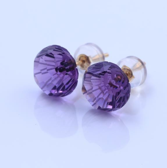 Minimalist Amethyst Earrings 925 Sterling Silver Plated Fashion Earrings