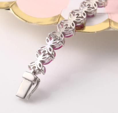 Spring New Petal Gem 925 Sterling Silver Fashion Bracelet