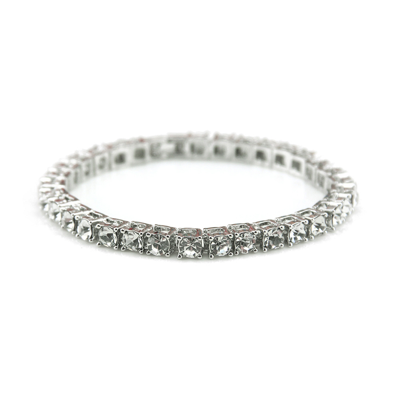 Custom New Diamond Tennis Bracelet with Spring Buckle