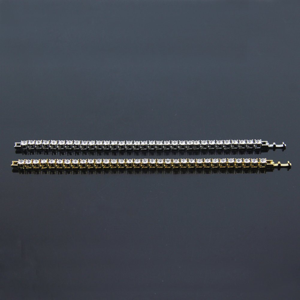 Custom New Diamond Tennis Bracelet with Spring Buckle