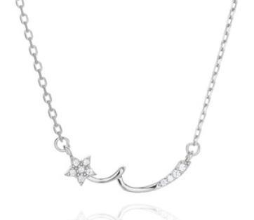 New Chain Female Necklace 925 Sterling Silver Star Jewelry Set