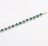 Artificial Emerald Round women's fashion 925 Sterling Silver classic Bracelet