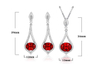 Ruby Silver Jewelry Earrings S925 Exquisite Fashion Romantic Style Jewelry Gifts