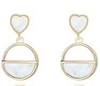 Simple Round Design 925 Sterling Silver Gold-plated Capable Earrings