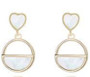 Simple Round Design 925 Sterling Silver Gold-plated Capable Earrings