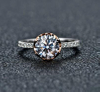 Solid Lab Grown Diamond D Color Moissanite Engagement Ring