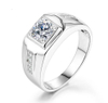 925 Sterling Silver Men College Graduation Ring 6-5mm D Color Moissanite Fine Jewelry