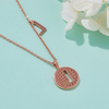 Alphabetic series L Lovely Rose Gold Necklace