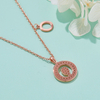 Alphabetic series O Lovely Rose Gold Necklace