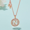 Alphabetic series N Lovely Rose Gold Necklace