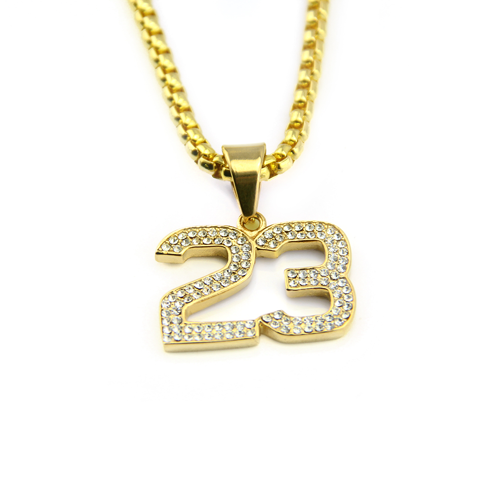 Hip Hop Number 23 Pendant Necklace