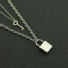 Hip hop combination Necklace lock chain pendant