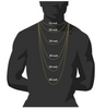  Hip Hop Two-color Combination Cuban Link Necklace