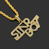 Star Crystal Pendant Letter Boy Hip Hop Necklace