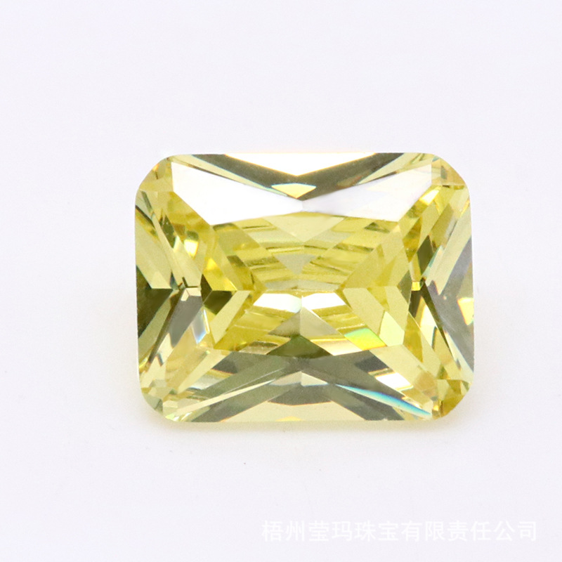 Olive 3A Crystal Gem Factory Wholesale Rectangle Cubic Zircon