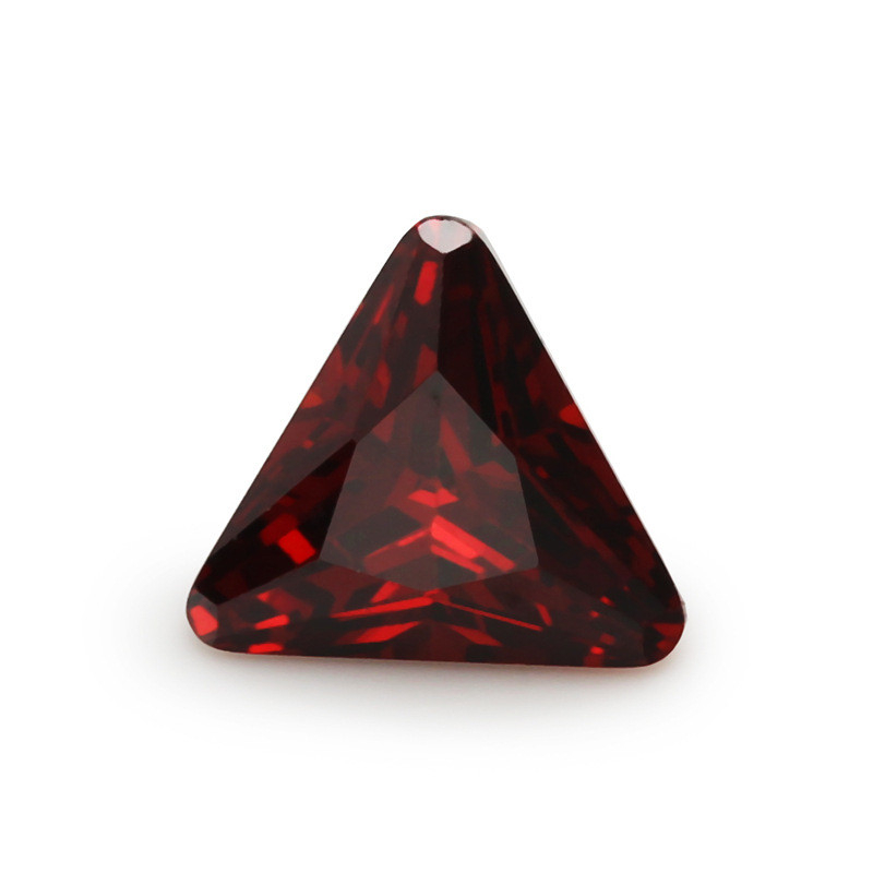 5A Oxblood Red Manufacture Wholesale Triangle Cubic Zirconia for Jewelry