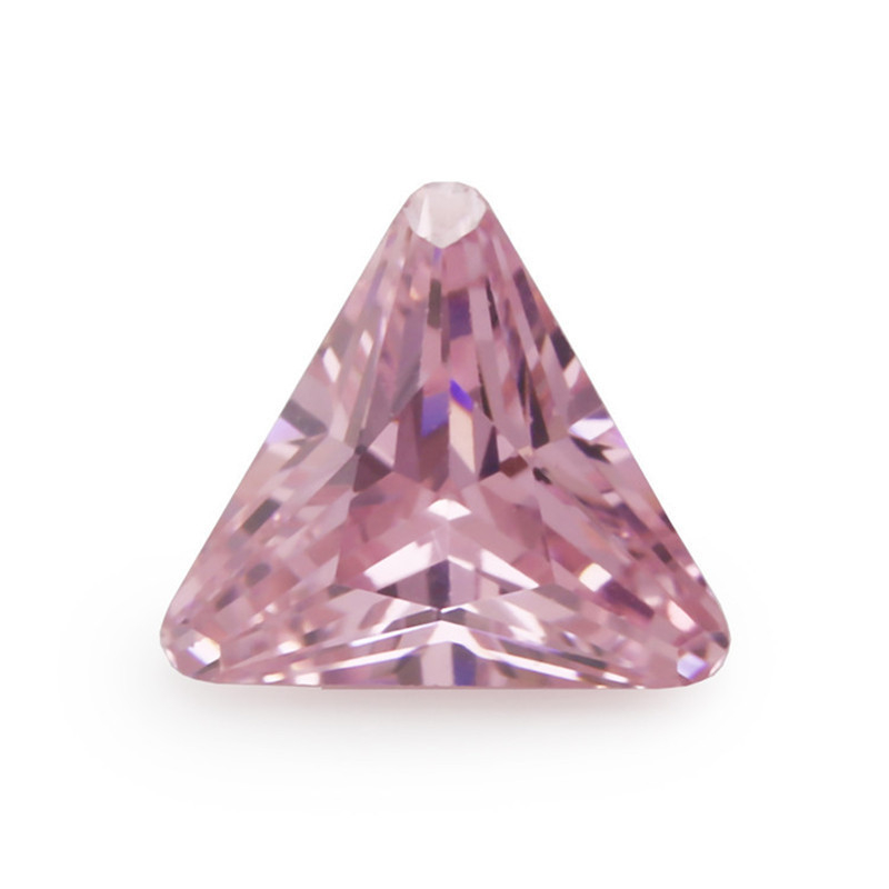 5A Light Pink Manufacture Wholesale Triangle Cubic Zirconia for Jewelry