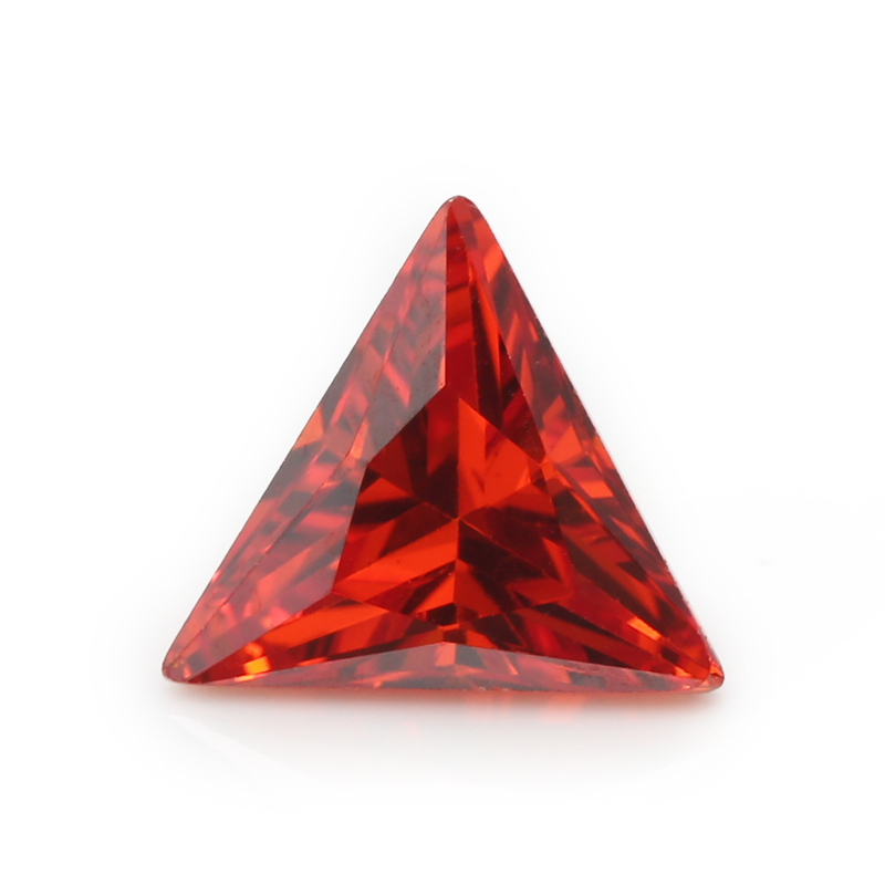 5A Red Manufacture Wholesale Triangle Cubic Zirconia for Jewelry