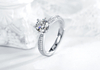 Elegant And Simple Mausoleum 925 Sterling Silver Plated Engagement Ring