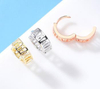 Simple And High Style Design 925 Sterling Silver Gold Plated Women's Earrings