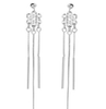 Court Style 925 Sterling Silver Gold-plated Tassel Lady Earrings