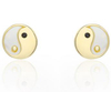 Chinese Style Gossip Chart 925 Sterling Silver Gold Plating Earrings