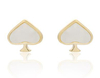 Poker Series 925 Sterling Silver Gold-plated Love Earrings