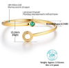 Grandmother Emerald Bracelet Women's 18K Gold Romantic Engagement Gift