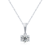 Personalized 925 Sterling Silver Plated 14k White Gold VVS Moissanite Necklace