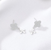 Clover 925 Sterling Silver Plated Women's Earrings