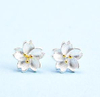 Cherry Blossom 925 Sterling Silver Plated Women's Earrings