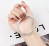 Three combination bracelets women's solid inlaid silver bracelet young jewelry