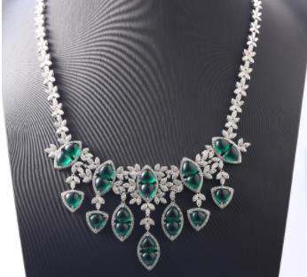 Zambia Jade Necklace 925 Silver Luxury Jewelry Necklace