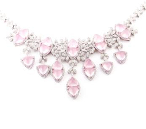 Classic Rose Quartz Necklace 925 Silver Exquisite Jewelry Crystal Gem Luxury Necklace