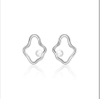 Irregular Wave 925 Sterling Silver Plated Women's Pearl Earrings