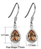 Multicolor Pear Shape 925 Sterling Silver Plated Fashion Earrings