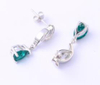 Luxury Mysterious Emerald 925 Sterling Silver Plated Fashion Earrings