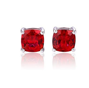 Colored Gem 925 Sterling Silver Plated Women's Cute Earrings