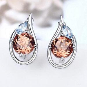 Factory Direct Wholesale Price 925 Sterling Silver Gold-plated Women's Elegant Earrings