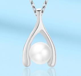 Sterling Silver Necklace Female Simple Temperament Pearl Necklace