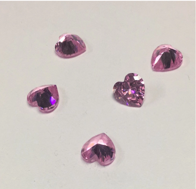 4.5mm Pink VVS Heart Cut Moissanite High Quality Factory Price Synthetic Moissanite