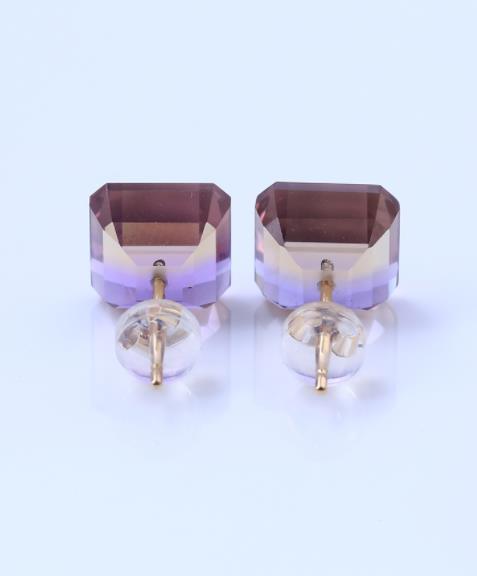 Square Amethyst 925 Sterling Silver Plated Fashion Earrings