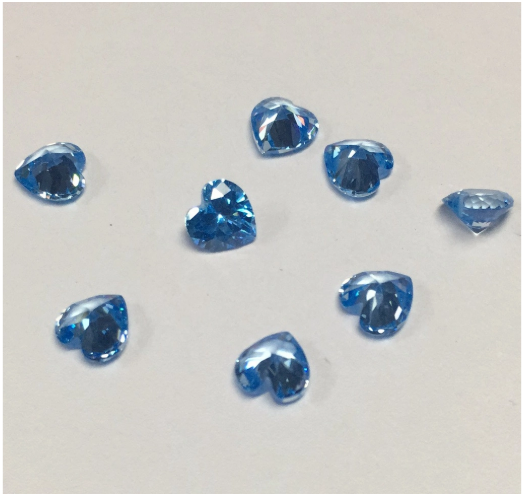 Heart Cut Moissanite Color Blue VVS Moissanite Loose Diamond Synthetic Gemstone Wholesale