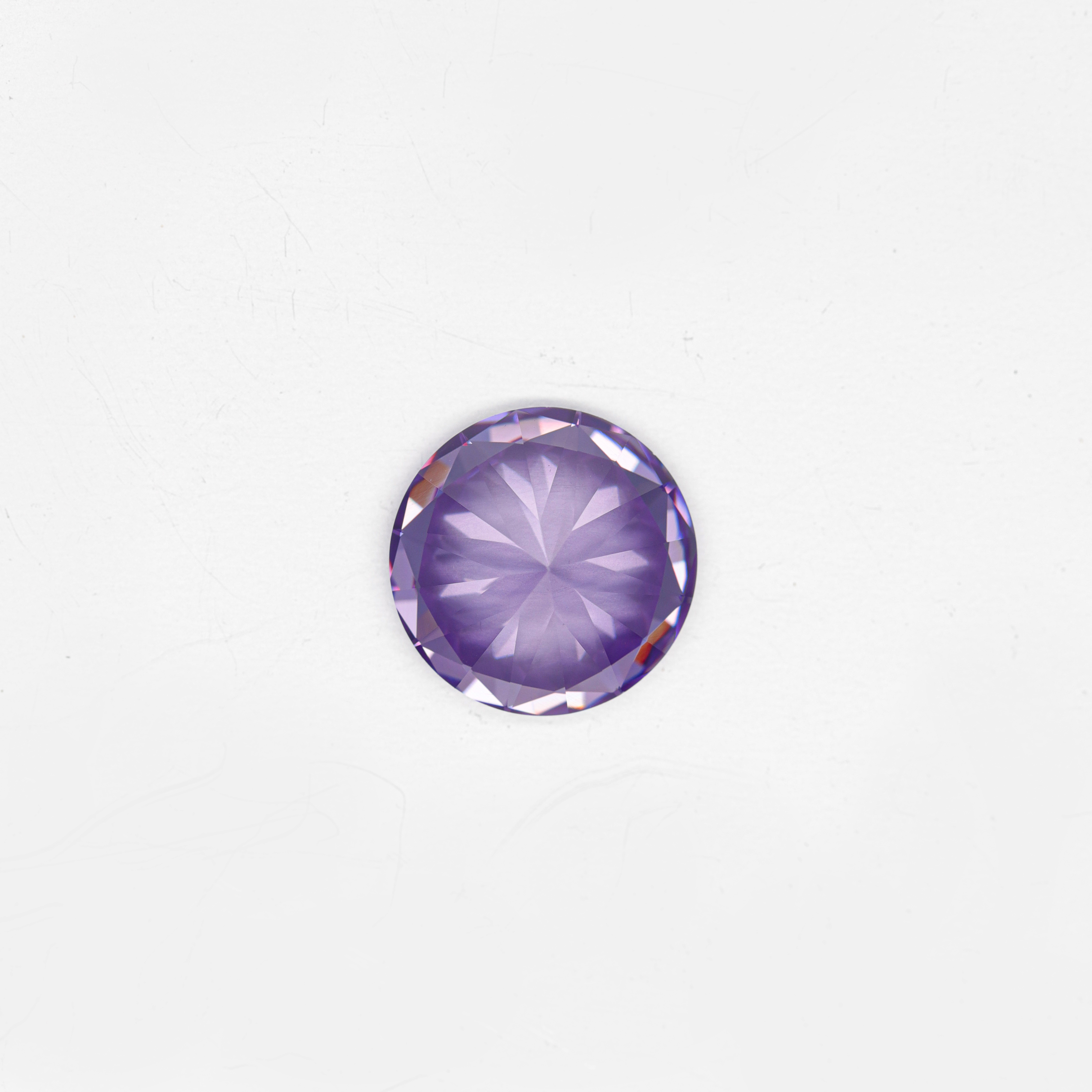 DEF Color VVS Round Cut Purple Moissanite Lab Grown Diamond Loose Gemstone