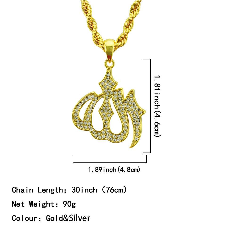 Hip Hop Jewelry Exaggerated Lamp Necklace Pendant Fashion Accessories