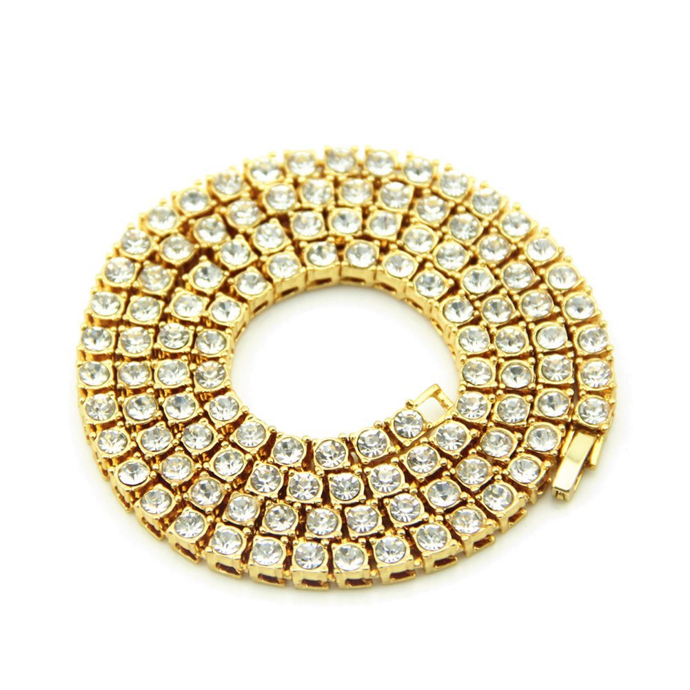 Wholesale-18K-Gold-Plated-Big-Round-Ring-Link-Necklace-Jewelry