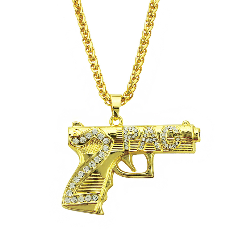 Hip Hop Pistol And Letter Necklace Pendant Fashion Jewelry