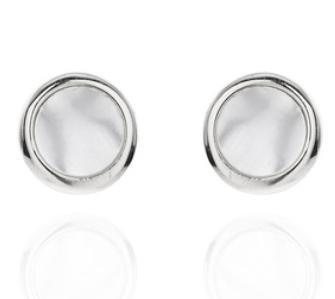 Extremely Simple Style Round 925 Sterling Silver Gold-plated Personalized Earrings