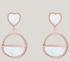 Simple Round Design 925 Sterling Silver Gold-plated Capable Earrings