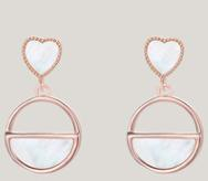 Simple Round Design 925 Sterling Silver Gold-plated Capable Earrings